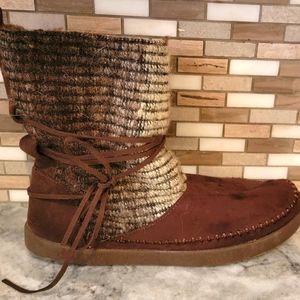 Brown route 66 boots size 9